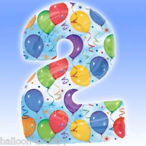 34 SKY BALLOONS Supershape Foil Number Balloon   2  