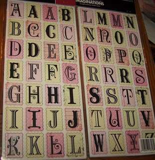 CREATIVE IMAGINATIONS scrapbook chipboard VICTORIAN SWEET PEA letters 