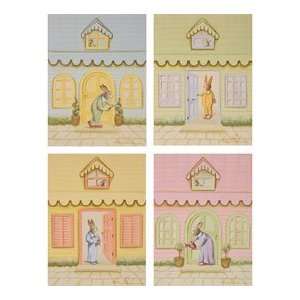  Bunny Trail Lithographs, Set of Four Baby