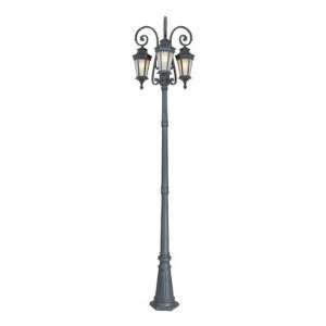 Grand Court 3 Light Russet 93 Post Mount Outdoor Fixture with Tuscan 