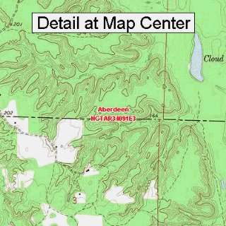  USGS Topographic Quadrangle Map   Aberdeen, Arkansas 