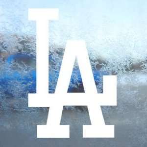  Los Angeles Dodgers White Decal MLB Laptop Window White 