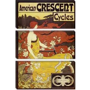  American Crescent Bicycles Vintage Poster by Fred Ramsdell 