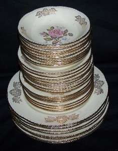 Vintage 38 Pc Homer Lauchlin China Queen Esther Pattern  