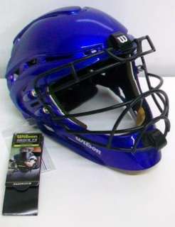Wilson A5570 Gold Series Shock FX FastPitch Catchers Helmet Royal L 