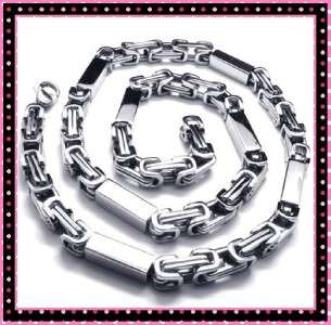 Stainless Steel Silver Tone Necklace Links Chain Mens  