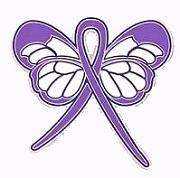 Fibromyalgia Awareness Purple Ribbon Butterfly Pin New  