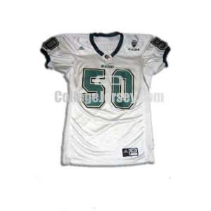 White No. 50 Game Used Alabama Birmingham Adidas Football Jersey (SIZE 