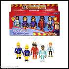FIREMAN SAM RARE ARTICULATED FIGURE COLLECTION 5 PACK KIDS TOY 