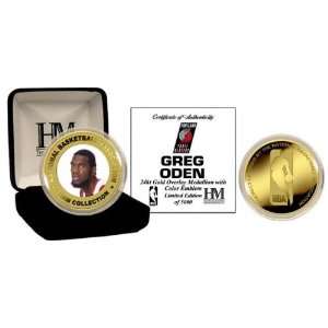 Greg Oden Portland Trailblazers 24KT Gold and Color Coin  
