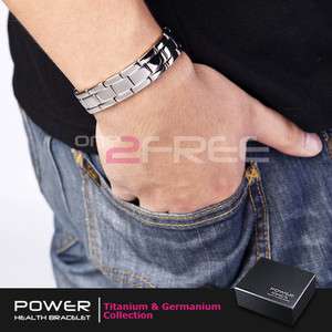 Men Power 100% Titanium Germanium Bracelet Balance Band  