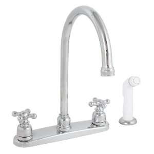    Free Two Handle Kitchen Faucet with Spray, Chrome