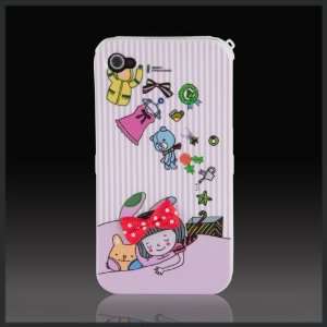 Pink Bow Little Girl Kitty Zany Hybrid polycarbonate case cover for 