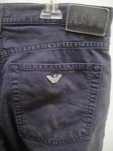 ARMANI JEANS DARK NAVY BLUE PANTS SIZE 33 BOOT CUT NICE CONDITION 