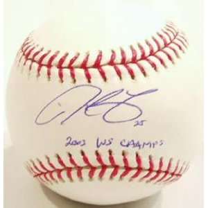  Derrek Lee Signed Ball   Official with 2003 World Series 
