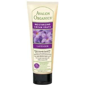 Avalon Organics Moisturizing Shave Cream Lavender 8 oz (Quantity of 4)