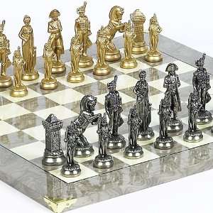   Chessmen From Italy & Greenwich Board From Spain Toys & Games