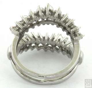   1950S PLATINUM 3.0CT VS MARQUISE DIAMOND WEDDING RING ENHANCER  
