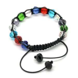Divine Beads Stylish Multicolour Crystal Glass Beads Shamballa Style 