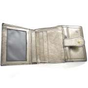 GUCCI Leather Compact Hysteria Wallet Clutch Metallic  