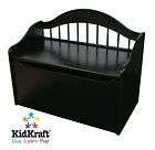 KidKraft Black Wood Toy Box Chest & Bench Limited Ed.