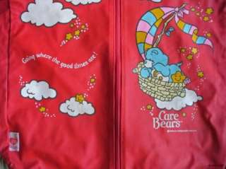 Care Bears Vintage 80s Garment Bag 1983 Rainbow Handles Travel Carry 