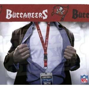  Buccaneers NFL Lanyard Key Chain & Ticket Holder   Red 