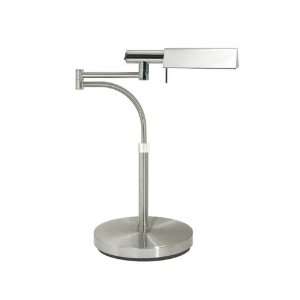  Sonneman E 1 Light Table Lamp in Satin Nickel   7014.13 