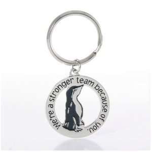  Nickel Finish Key Chain   Penguin Were a stronger team 