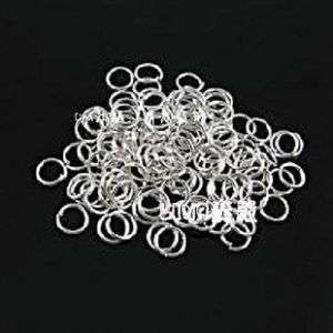 100 pieces Silver Plated Beads metal jump rings 6 mm  