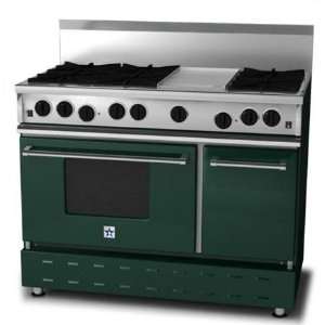  Inch Natural Gas Range With 12 Inch Griddle   Moss Green Appliances