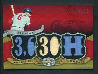 2009 Triple Threads Stan Musial Authentic Game Used Jersey Relic 05/36 