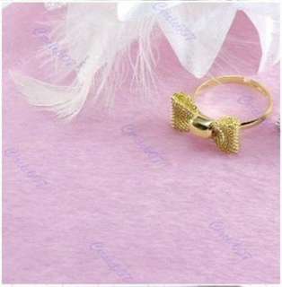 silver Brand Fashion Exquisite Alloy Lovely Bowknot Cute Rings w67 