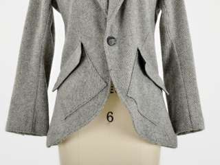 RACHEL COMEY WOOL COAT Light Gray Twill Winter Blazer Jacket XS S 0 2 
