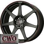 17 Black Drag DR 33 Wheels Rims 4x100/4x114.3 4 Lug Civic Integra 