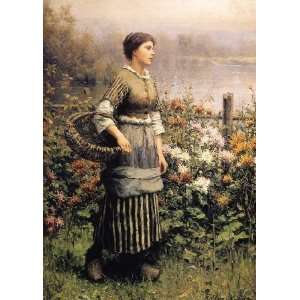   name Maid Among the Flowers, By Knight Daniel Ridgway Home