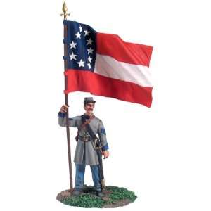 Confederate Infantry Color Sergeant At Rest, First National Colors, No 