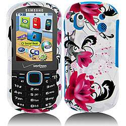 Samsung Intensity II Red Flower Snap on Protective Case Cover 
