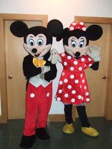 Mickey Minnie Couple Mascot Fancy Dress Adult Costume  