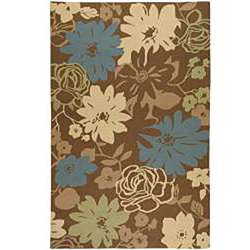 Hand hooked Bliss Chocolate Rug (8 x 10)  