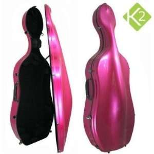  Eastman K2 Carbon Fibre 4/4 Cello Hard Case, Pink Musical 