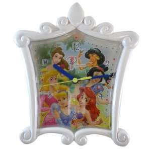  Disney Princess Wall Clock W/ White Frame Shape   Princess 