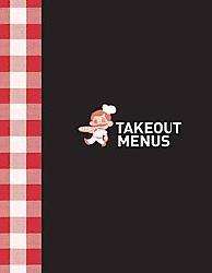 Red Checked Tablecloth Takeout Menu Holder (Hardcover)  