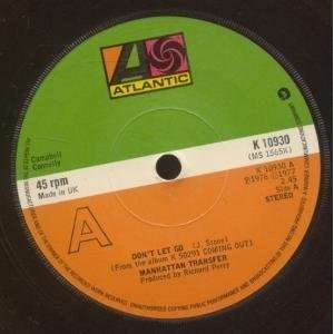   GO 7 INCH (7 VINYL 45) UK ATLANTIC 1976 MANHATTAN TRANSFER Music
