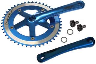 LASCO Track Fixie Road Bike Crank Crankset 165mm 46T Blue