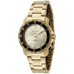Invicta Womens Angel Gold Dial 18k Goldplated Watch  