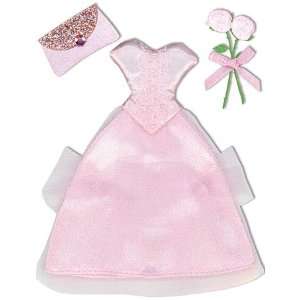  Pink Dress Dimensional Stickers