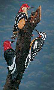 Hanging Lifesize Woodpecker Tree Ornament Decoy Accent  