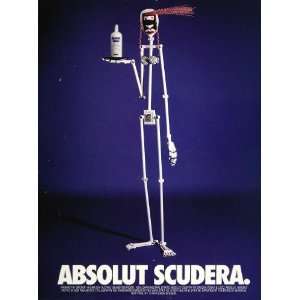  1994 Ad Absolut Scudera Vodka Bottle Tubular Sculpture 