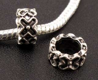  Tibetan Silver Charm Spacer Beads Fit European Bracelet ☆f730  